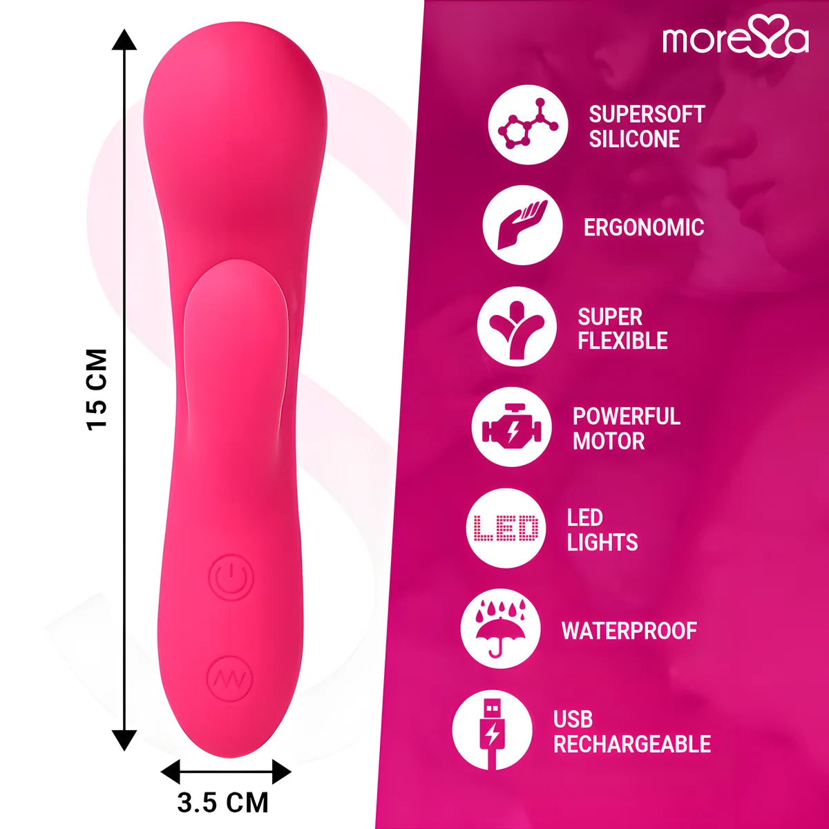 moressa jerry rechargeable en silicone premium
