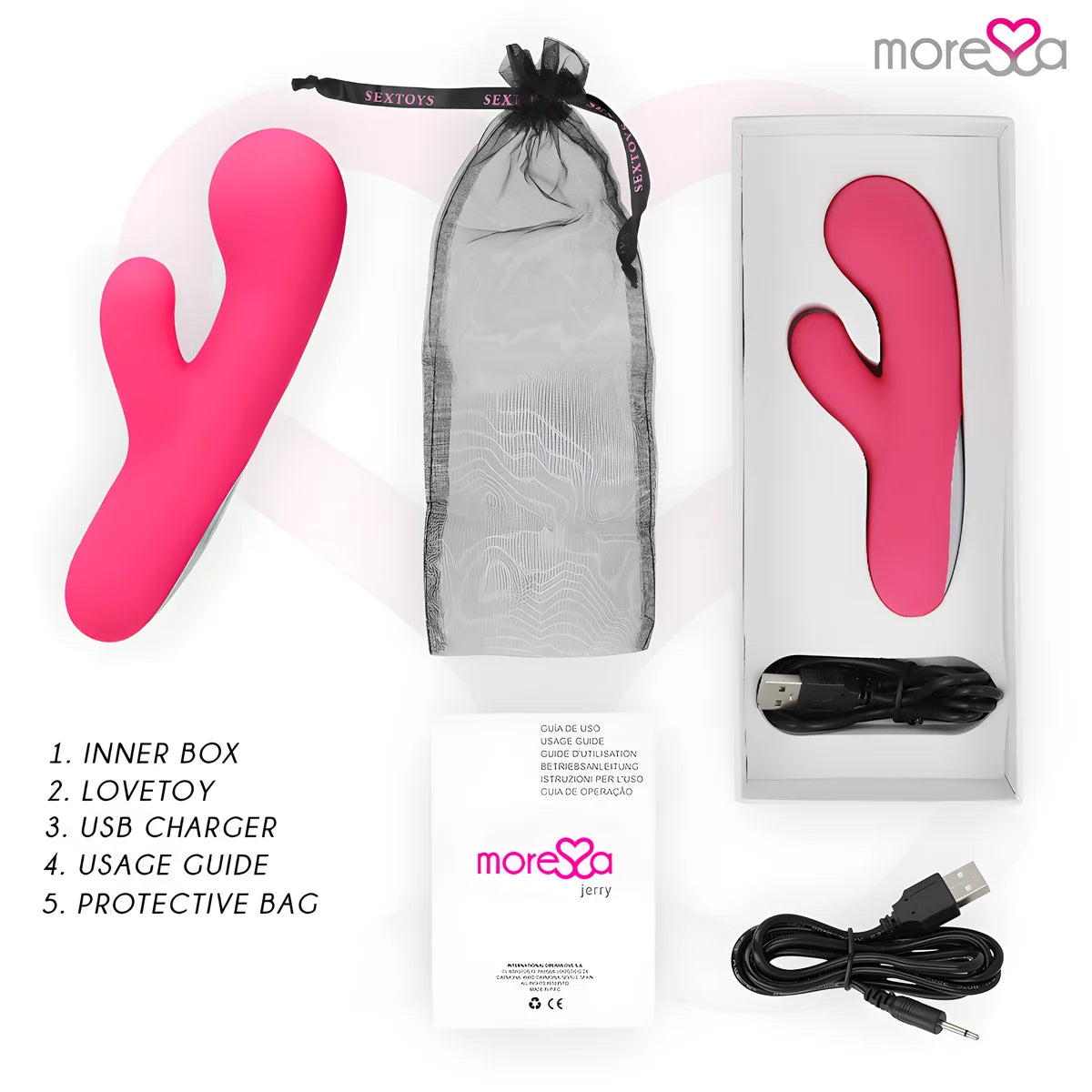 moressa jerry rechargeable en silicone premium