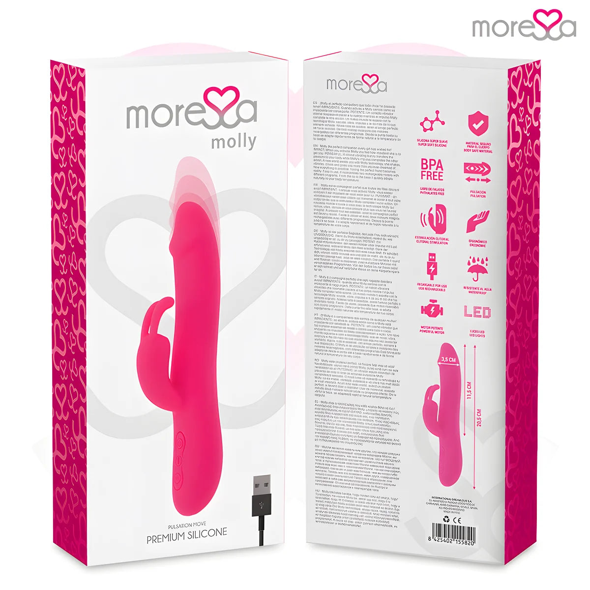 moressa molly rechargeable en silicone premium