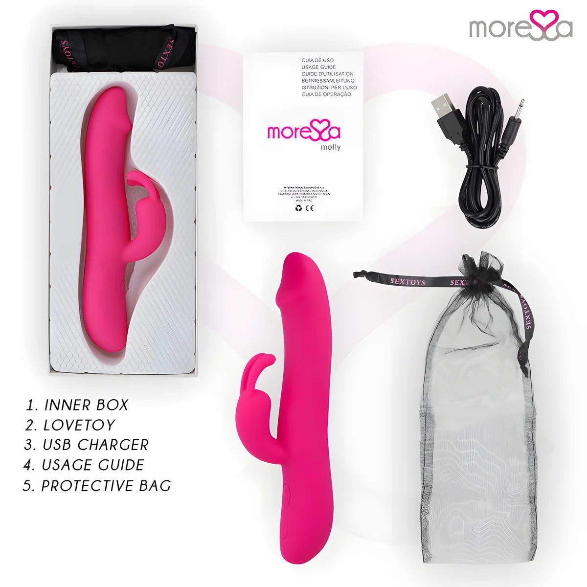 moressa molly rechargeable en silicone premium