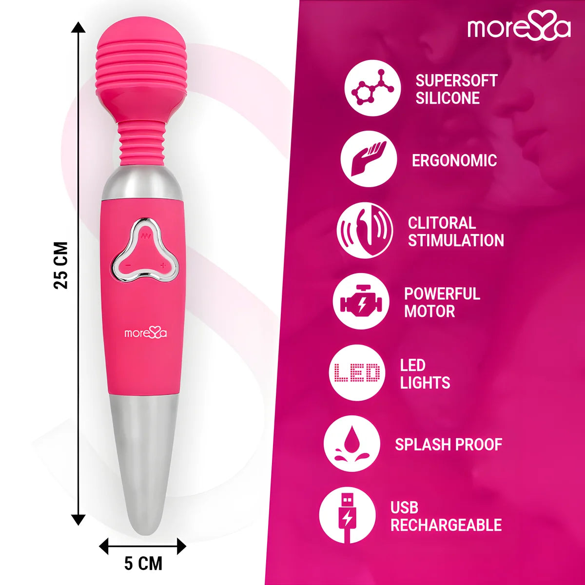 moressa odilon rechargeable en silicone premium
