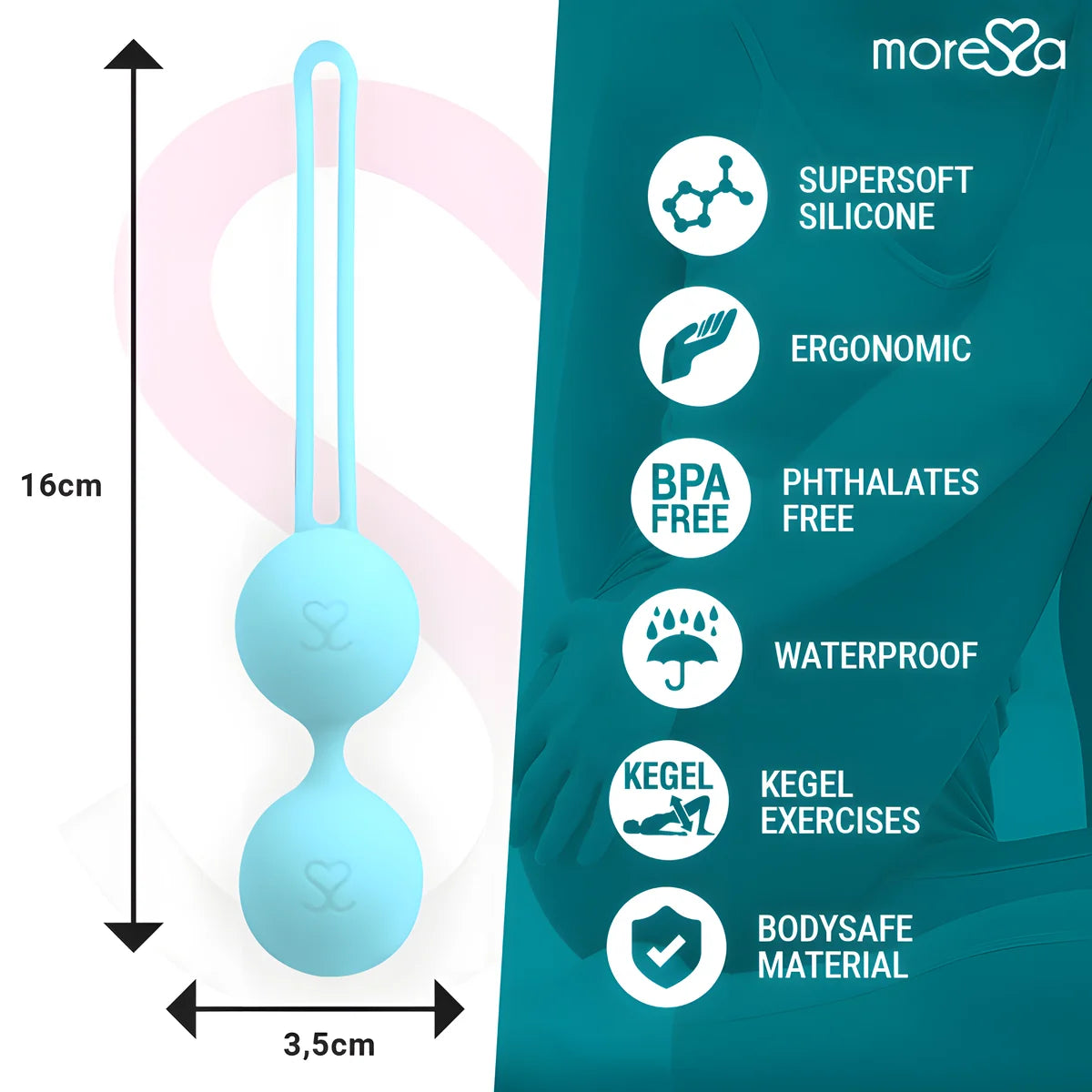 moressa osian deux silicone turquoise premium