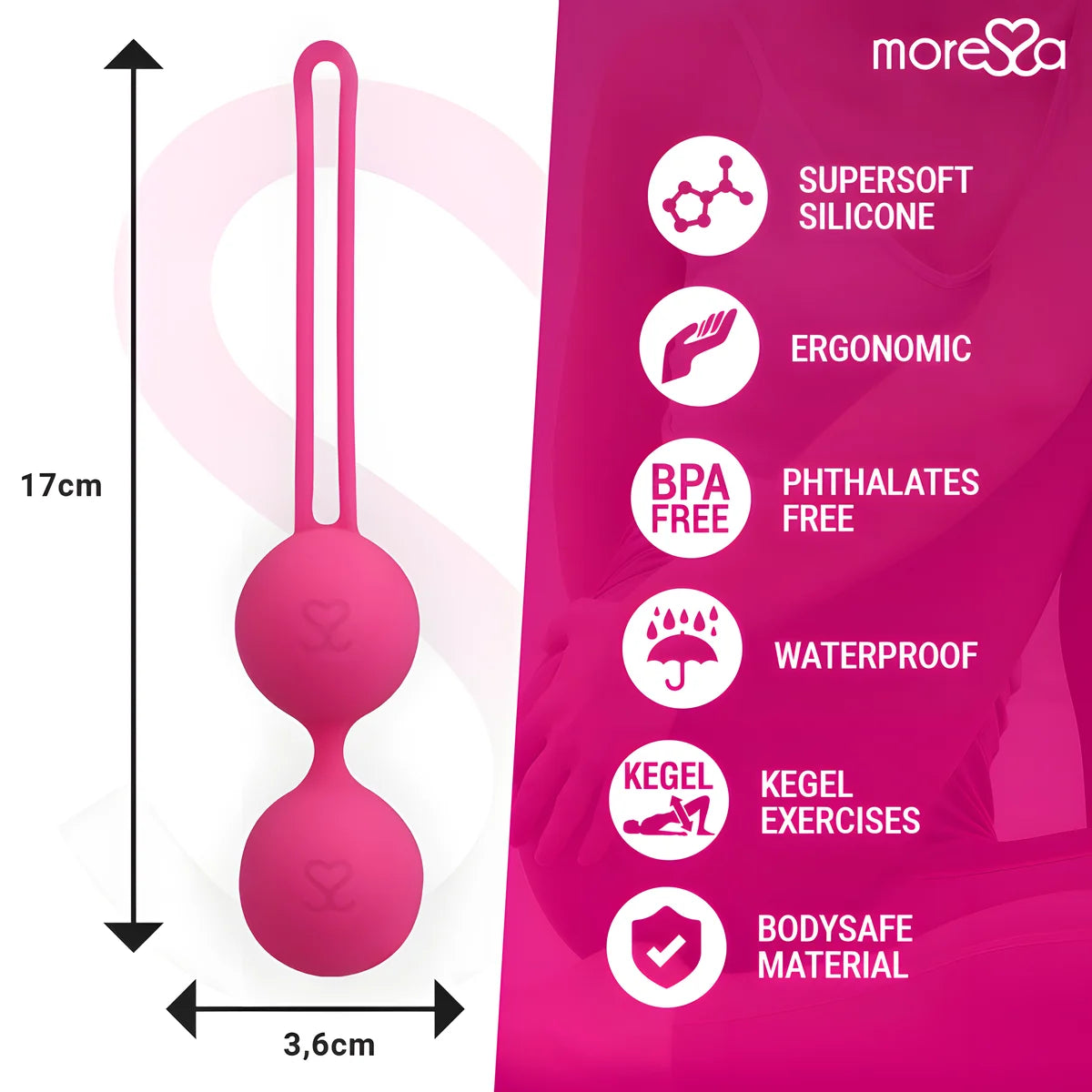 moressa osian trois silicone premium rose