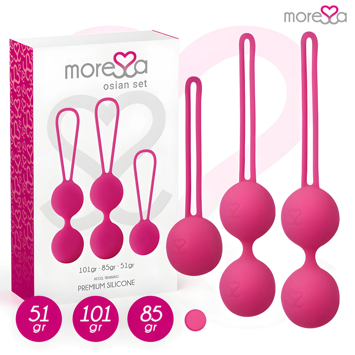 moressa osian set premium silicone rose osian one 51 g osian two 101 g osian three 85 g
