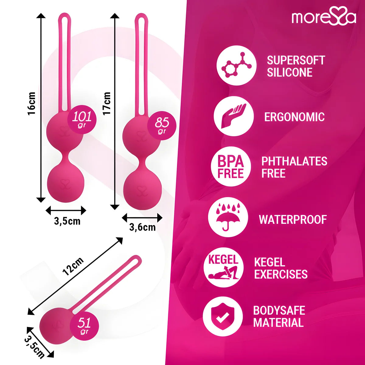 moressa osian set premium silicone rose osian one 51 g osian two 101 g osian three 85 g