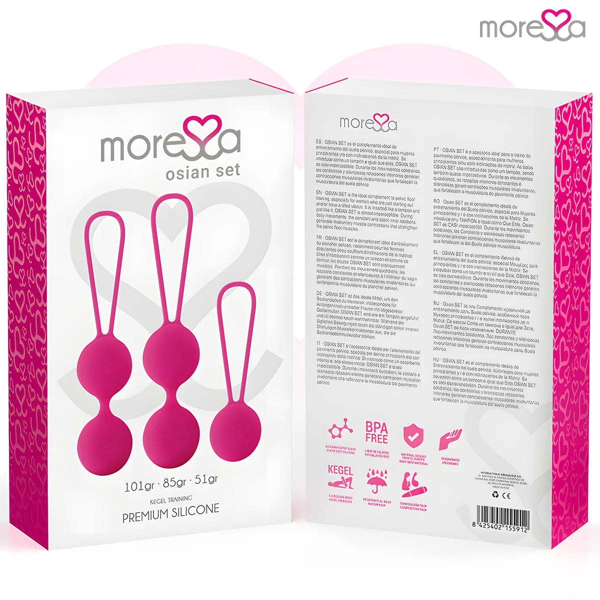 moressa osian set premium silicone rose osian one 51 g osian two 101 g osian three 85 g