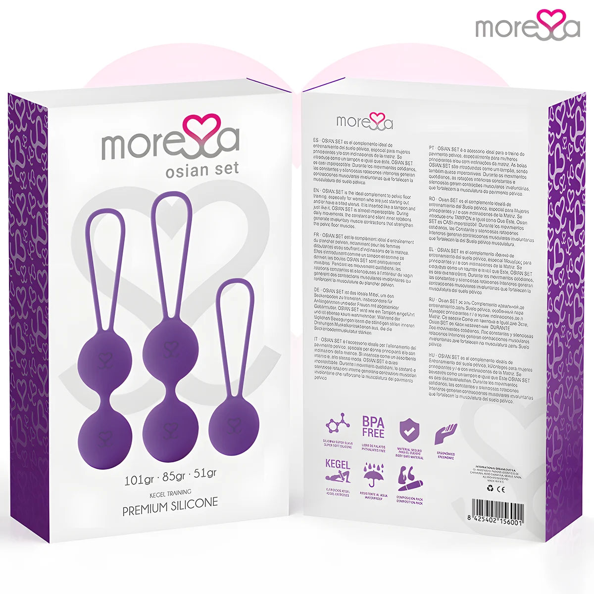 moressa osian set premium silicone lilas