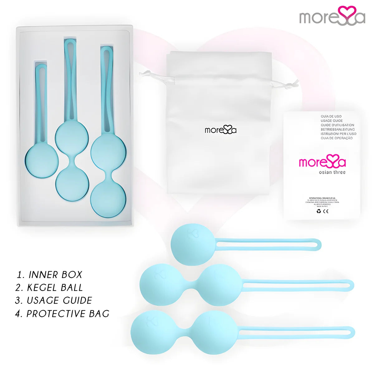 moressa ensemble osian silicone turquoise premium