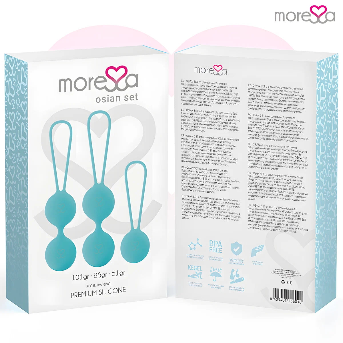 moressa ensemble osian silicone turquoise premium