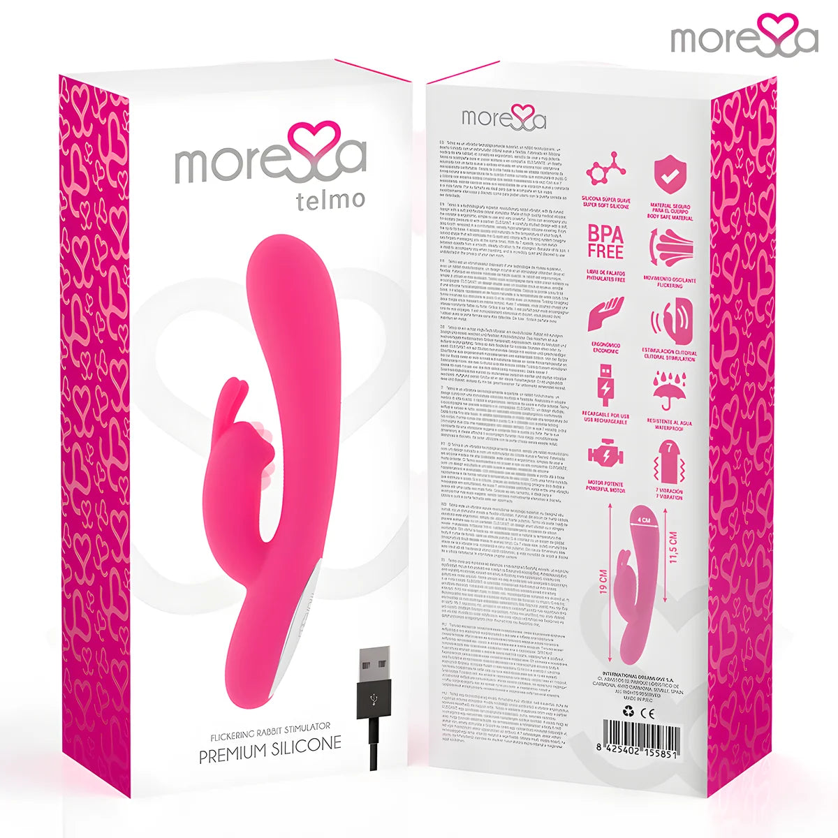 moressa telmo rechargeable en silicone premium