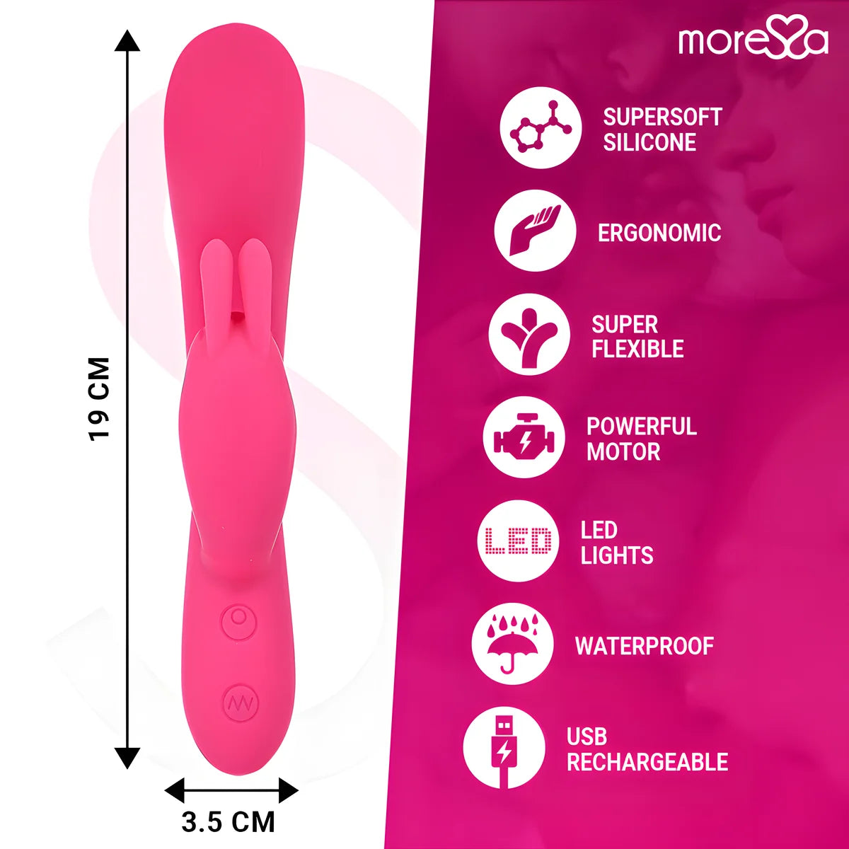moressa telmo rechargeable en silicone premium