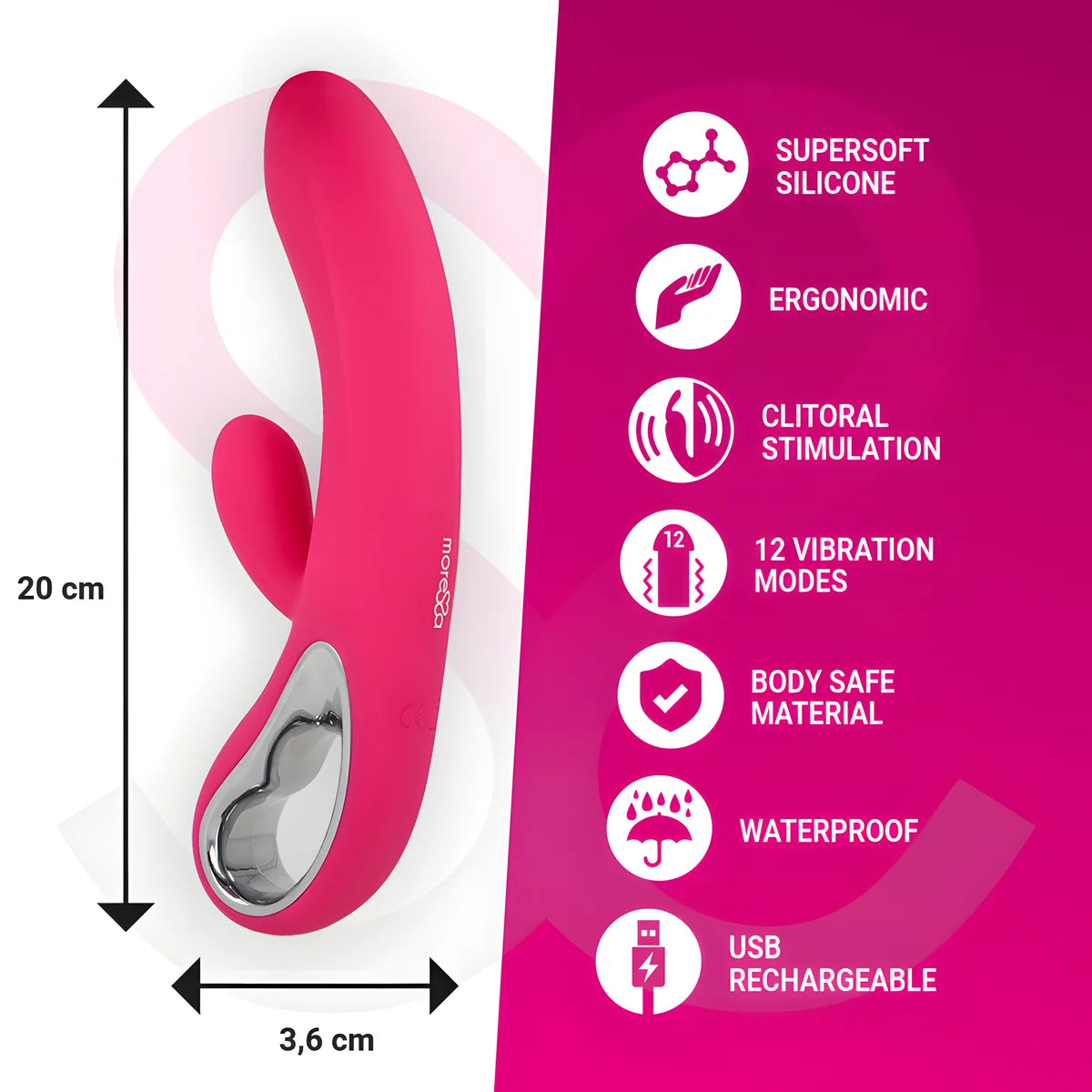 moressa troy rechargeable en silicone premium