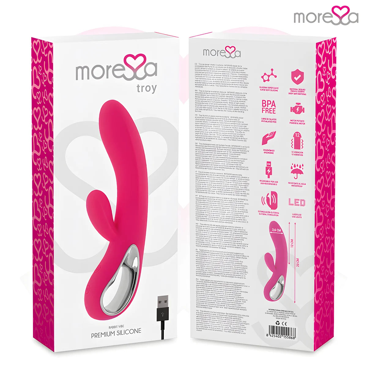 moressa troy rechargeable en silicone premium
