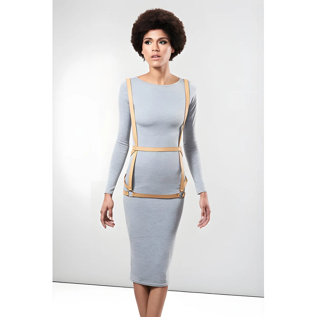 bijoux indiscrets maze harnais forme robe marron