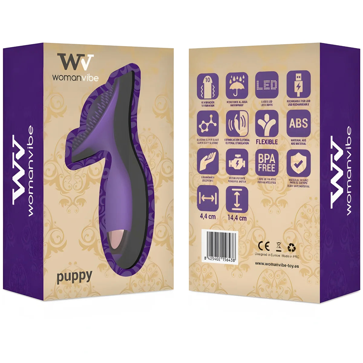 womanvibe puppy stimulator silicone rechargeable