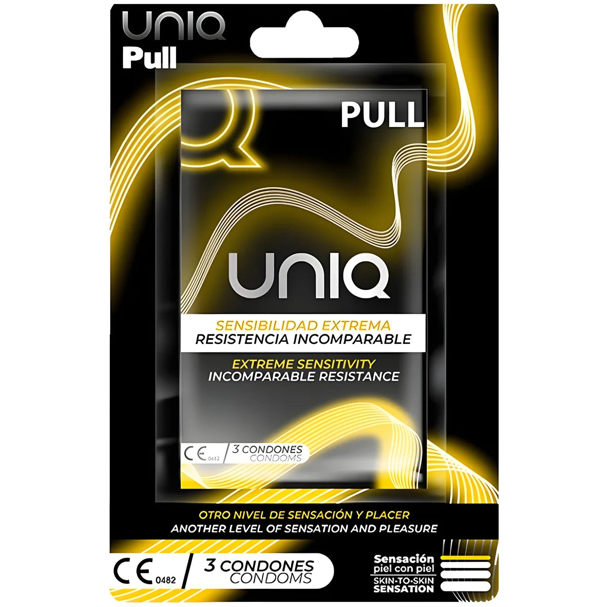 uniq pull preservatifs sans latex avec bandes 3 unites