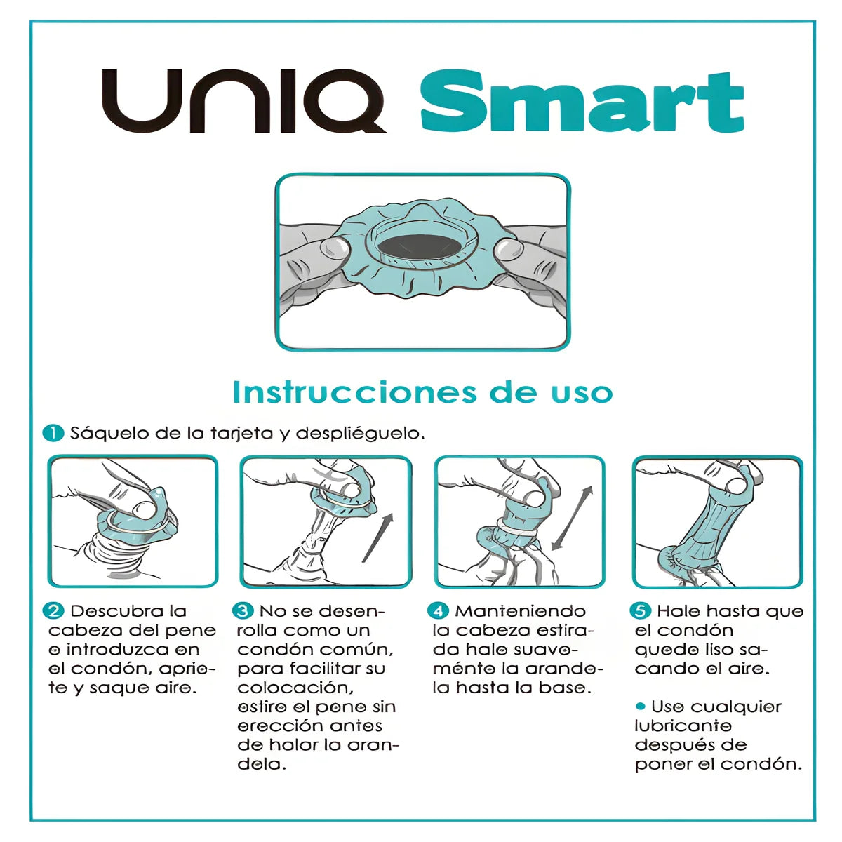 uniq smart latex free pre erection condoms 3 units