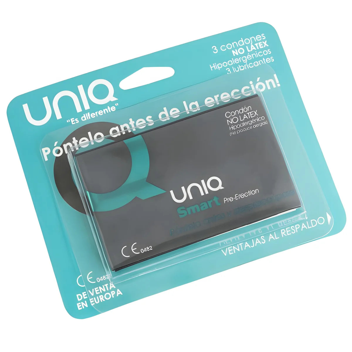 uniq smart latex free pre erection condoms 3 units