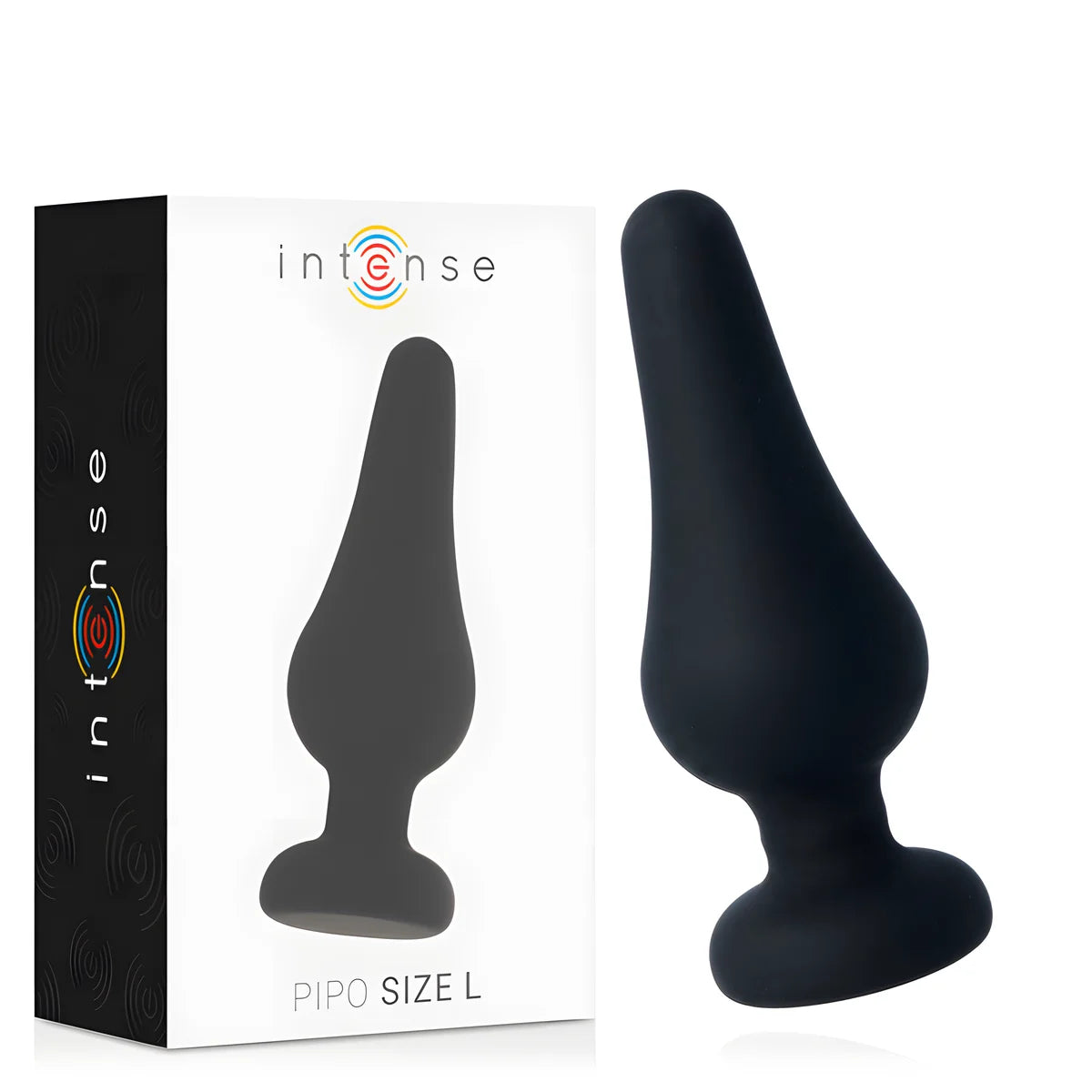intense plug anal pipo l silicone noir 13 cm