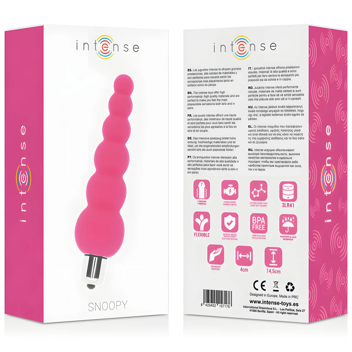 intense snoopy 7 vitesses silicone rose