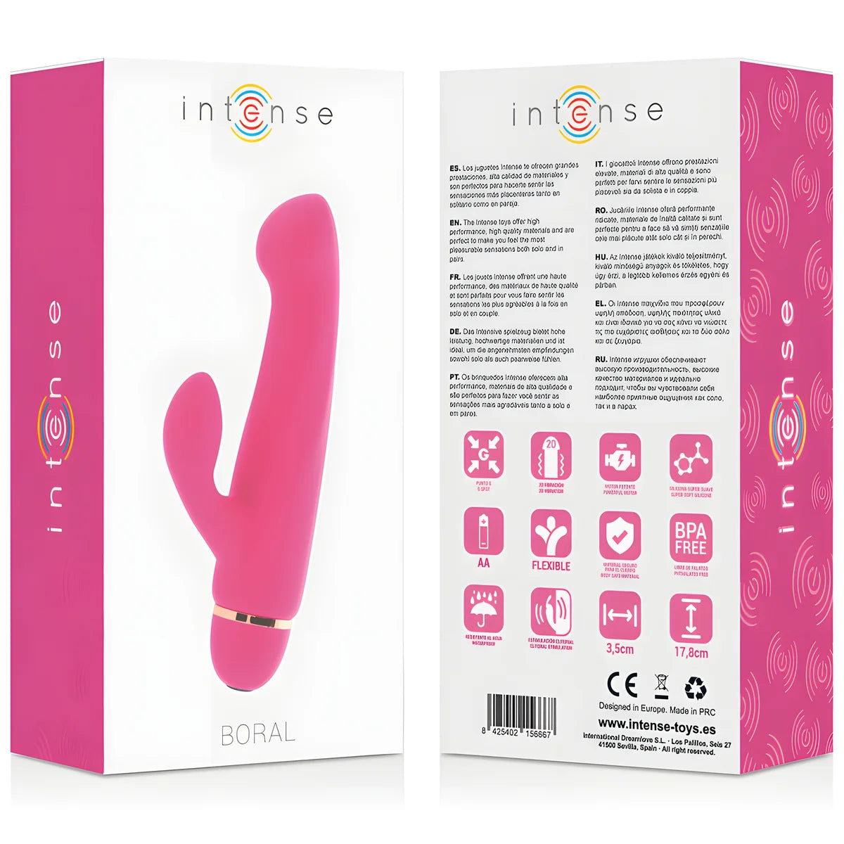 intense boral 20 vitesses silicone rose