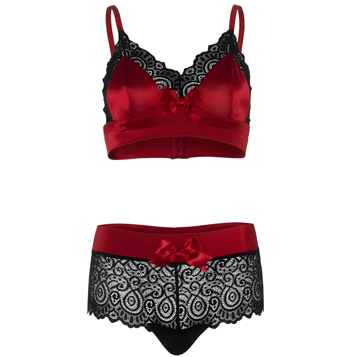 leg avenue ensemble 2 pieces noir et rouge s m
