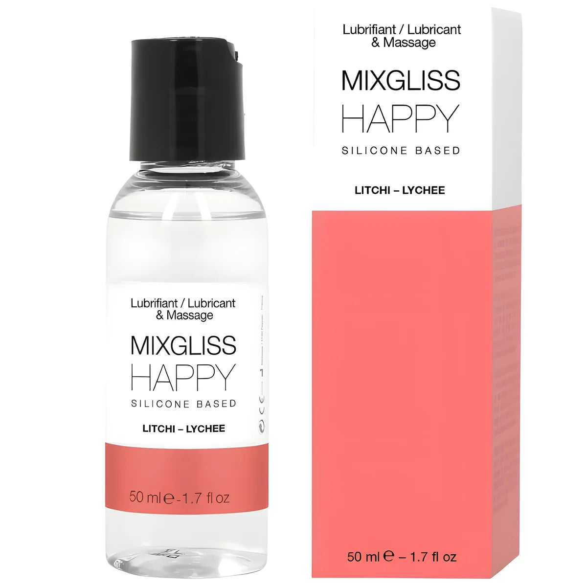 mixgliss lubrifiant silicone happy litchi 50 ml