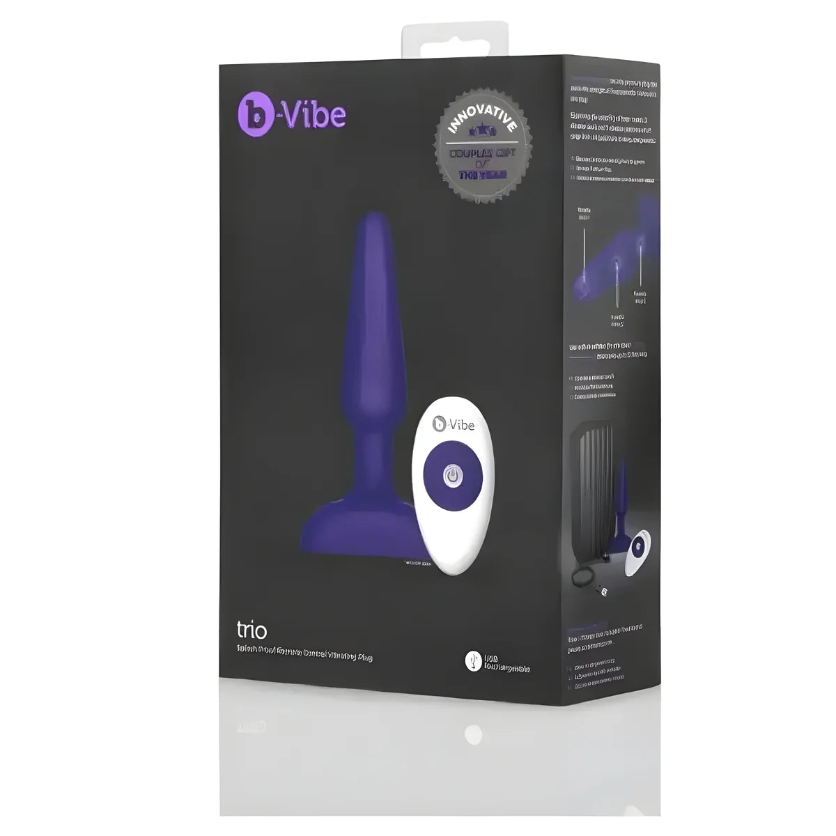 b vibe trio prise telecommande anal lilas