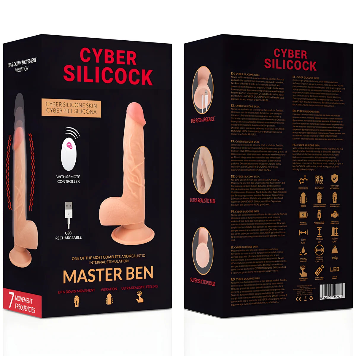 cyber silicock telecommande realiste master ben 23 88 cm o 4 3 cm
