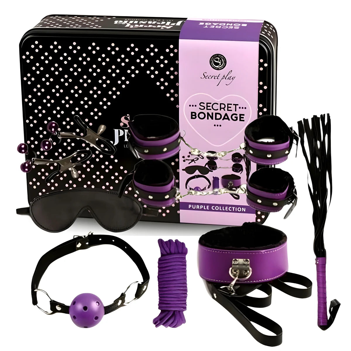 secretplay bdsm set 8pcs purble noir