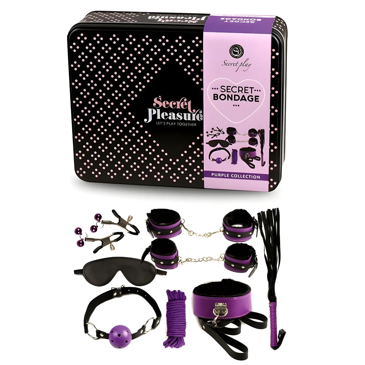 secretplay bdsm set 8pcs purble noir