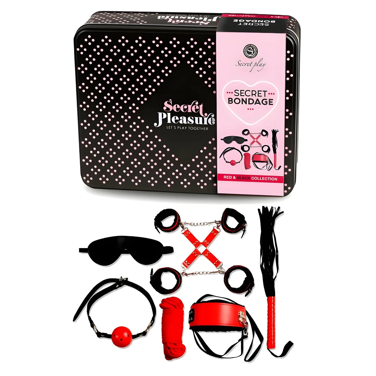 secretplay bdsm set 6 pcs rouge collection