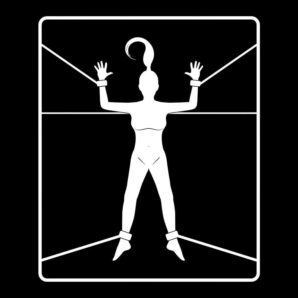 fetish submissive ensemble de menottes et liens avec doublure en noprene