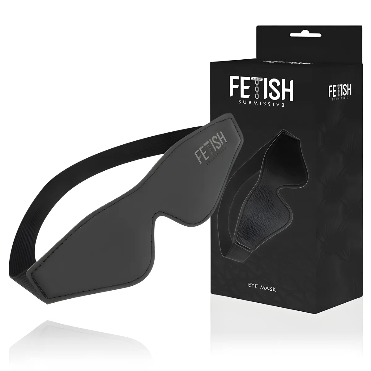fetish submissive masque en cuir vegan avec doublure en noprene