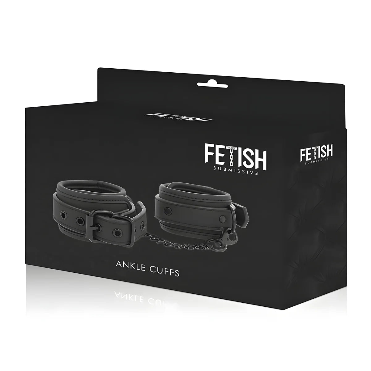 fetish submissive chevilles en cuir vegetalien avec doublure en noprene