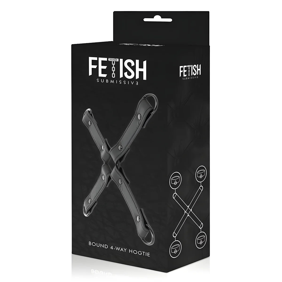 fetish submissive union de menottes en cuir vegan
