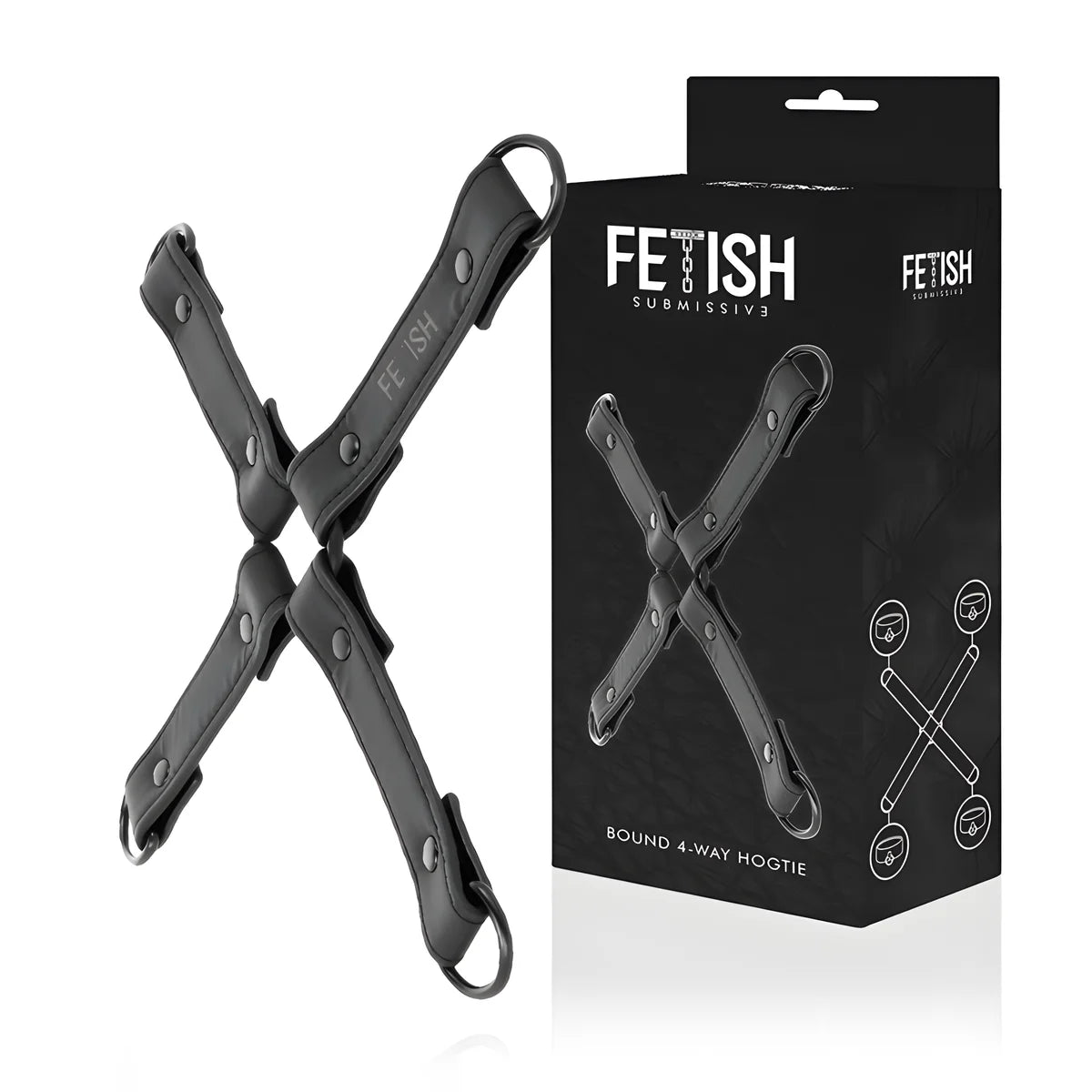 fetish submissive union de menottes en cuir vegan