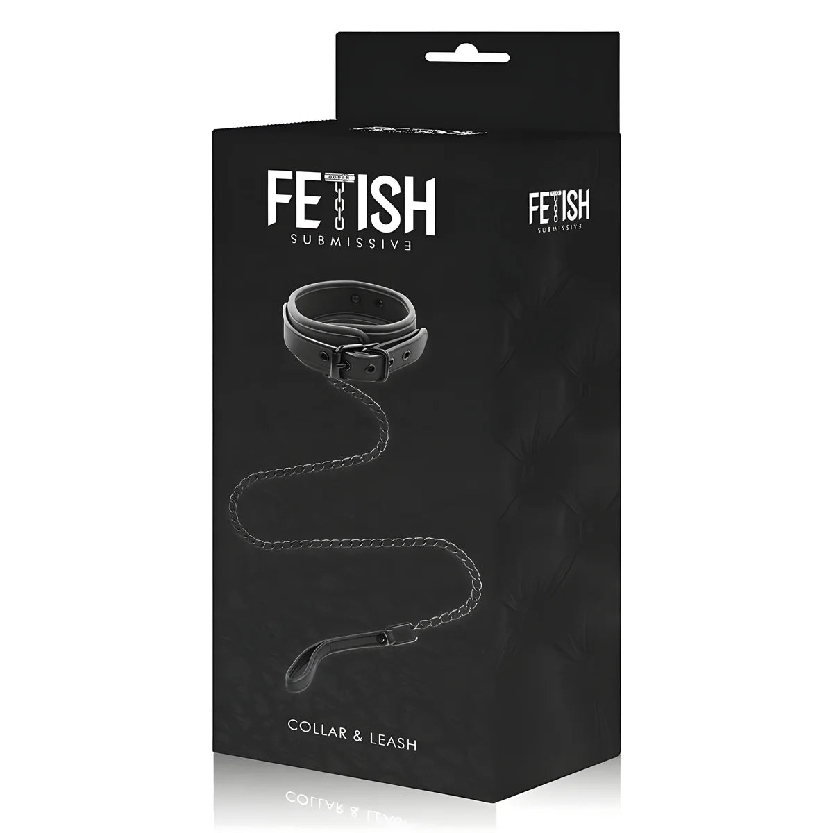 fetish submissive collier chaine doublure en noprene