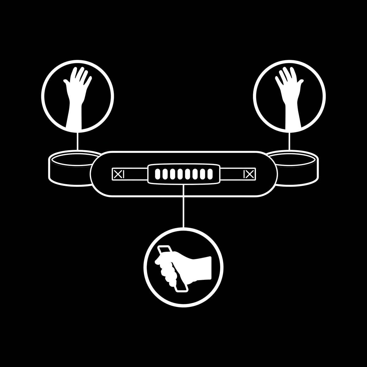 fetish submissive menottes doublure noprene avec poignee