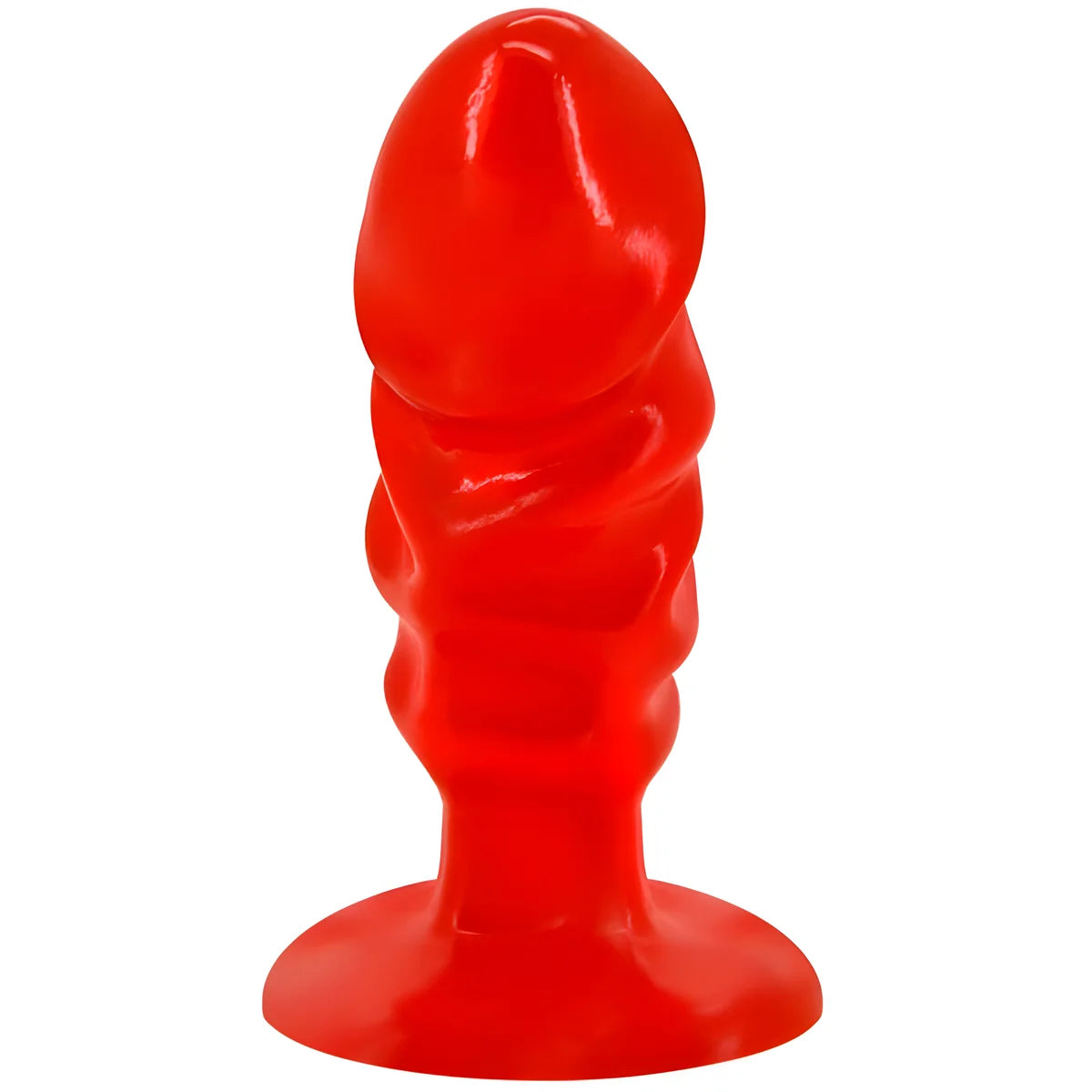 baile plug anal unisexe avec ventouse rouge