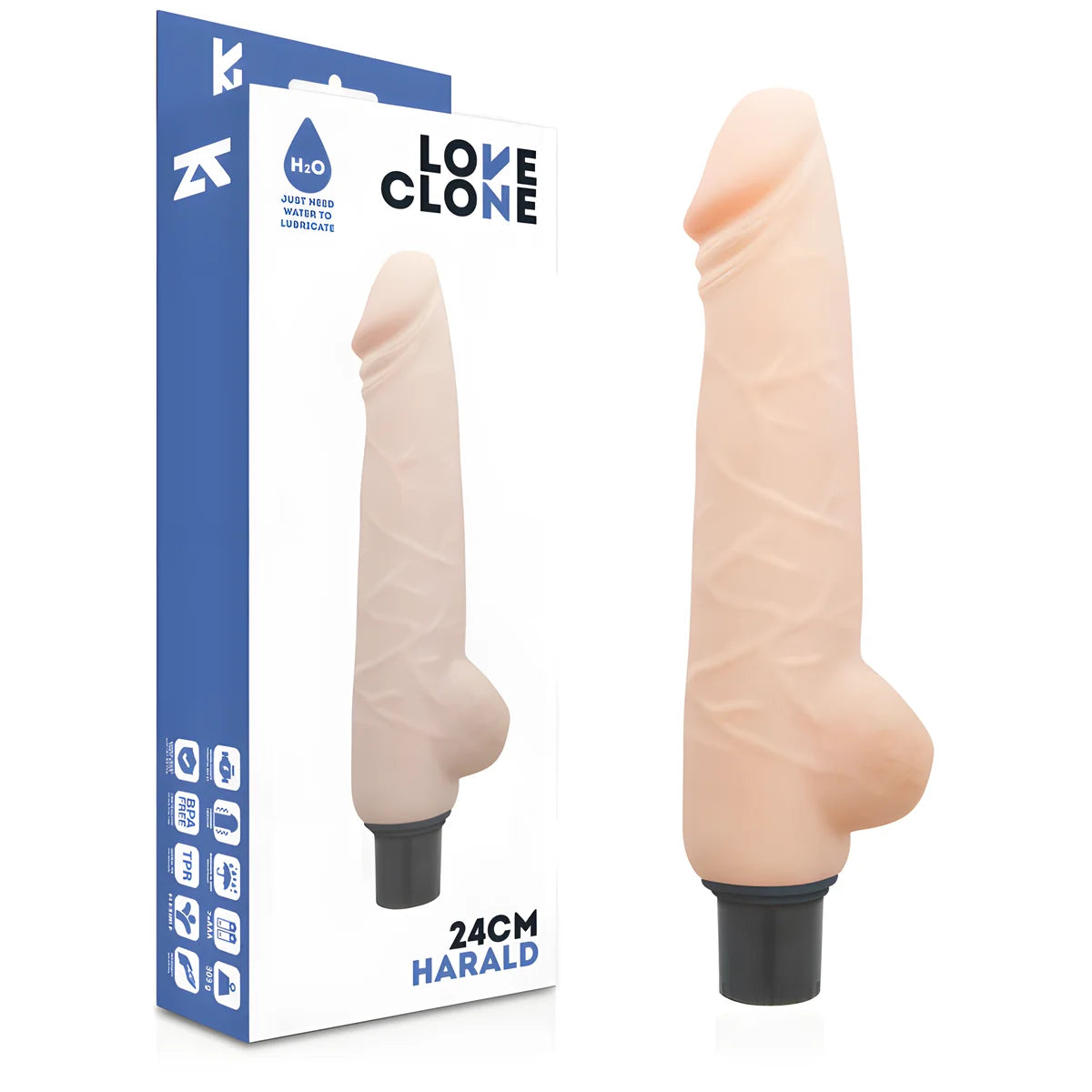 loveclone vibrateur autolubrifiant harald 24 cm o 4 cm