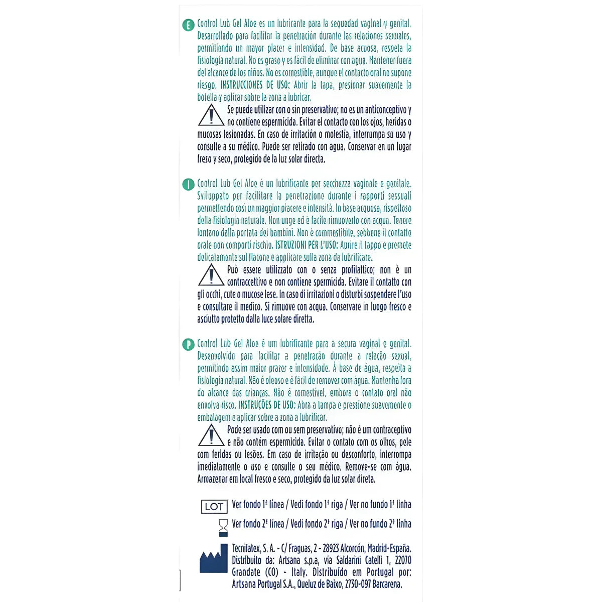 control lubrifiant gel aloe 75 ml