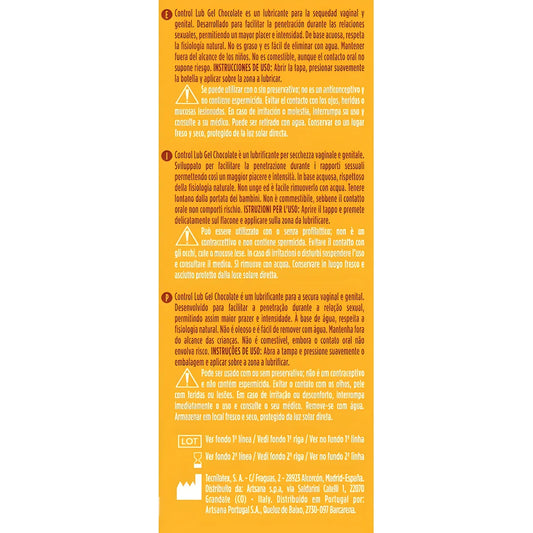 control gel lubrifiant lub chocolat 75 ml