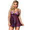 subblime babydoll avec arc et details brillants violet s m