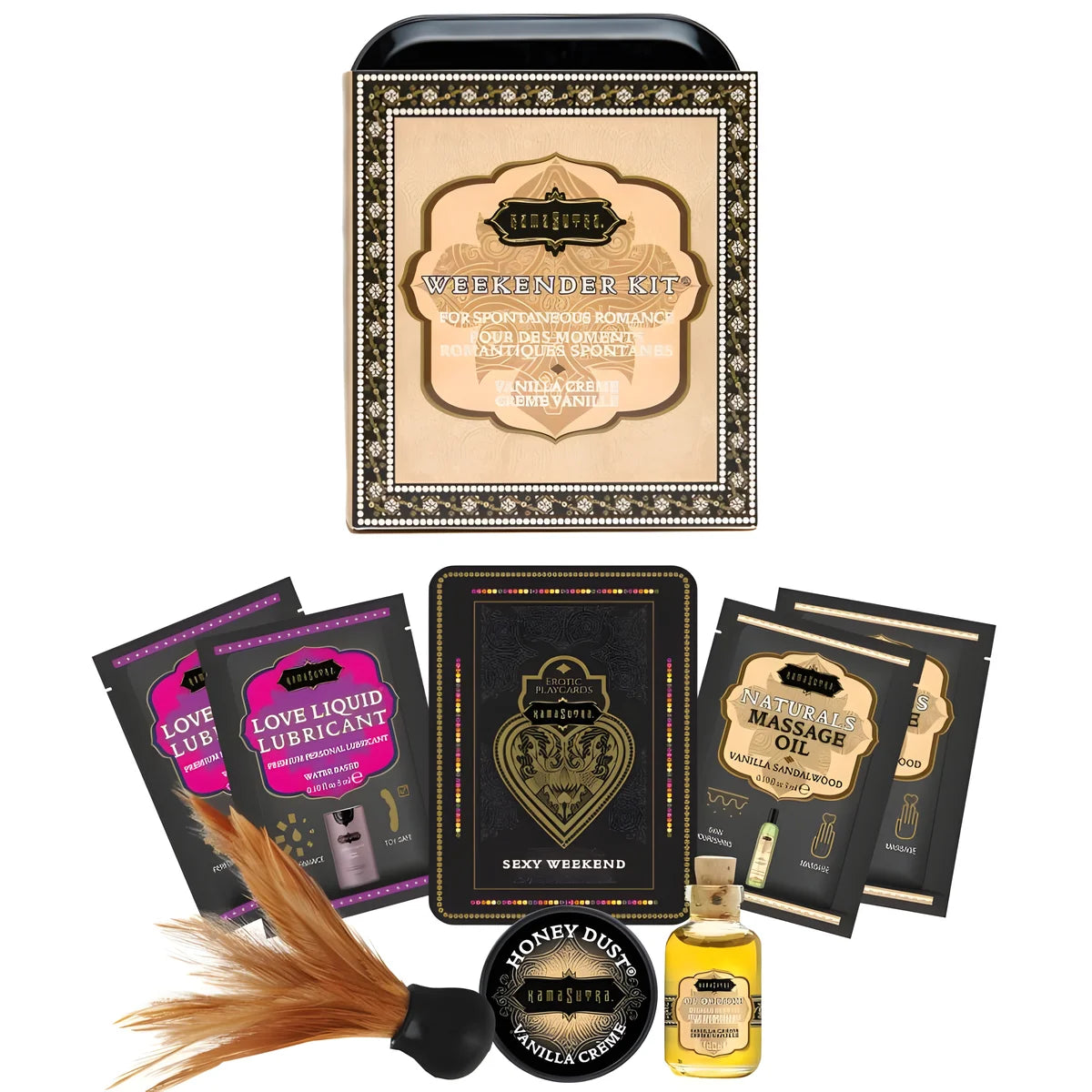 kamasutra weekender kit en etain vanille creme vanille