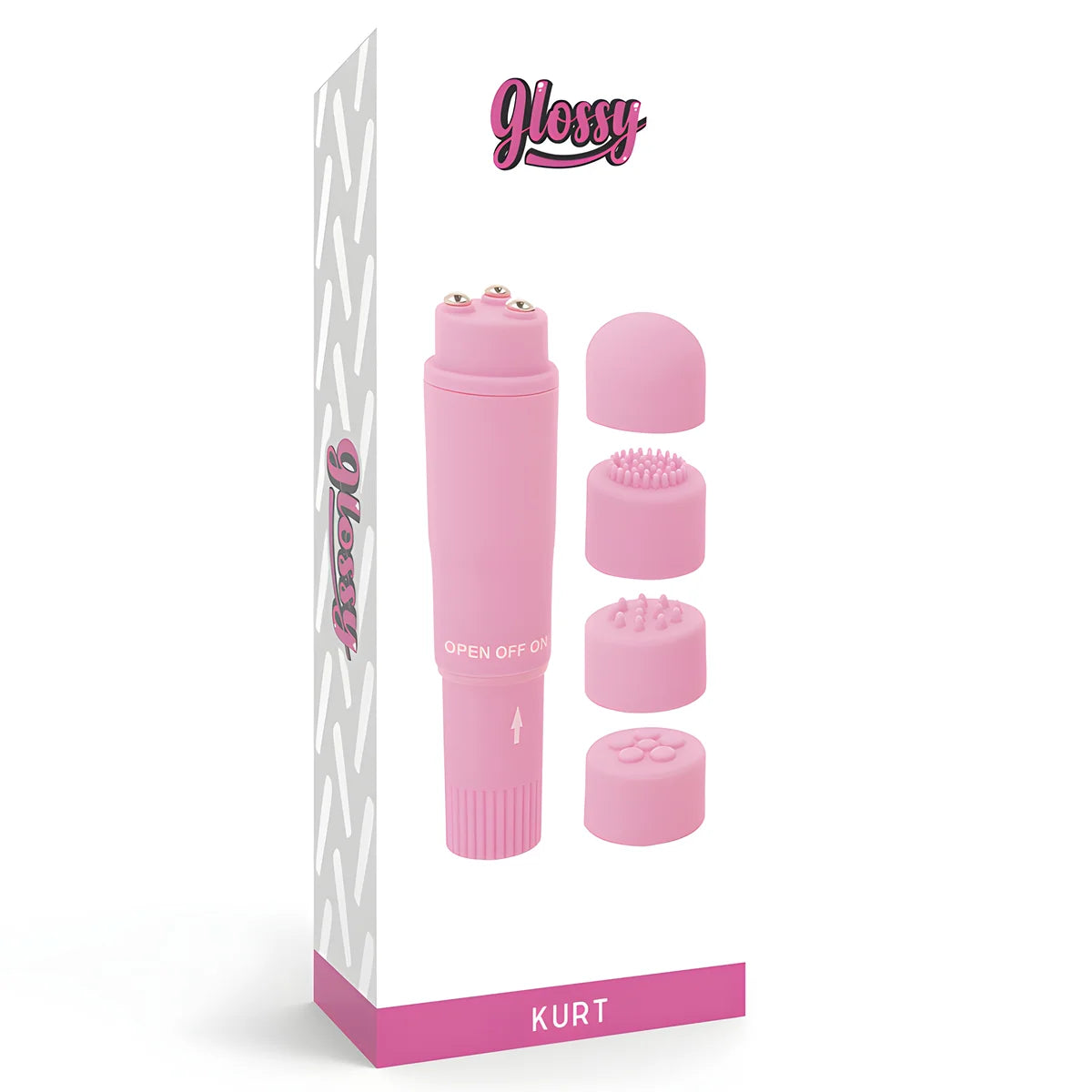 glossy masseur de poche kurt rose