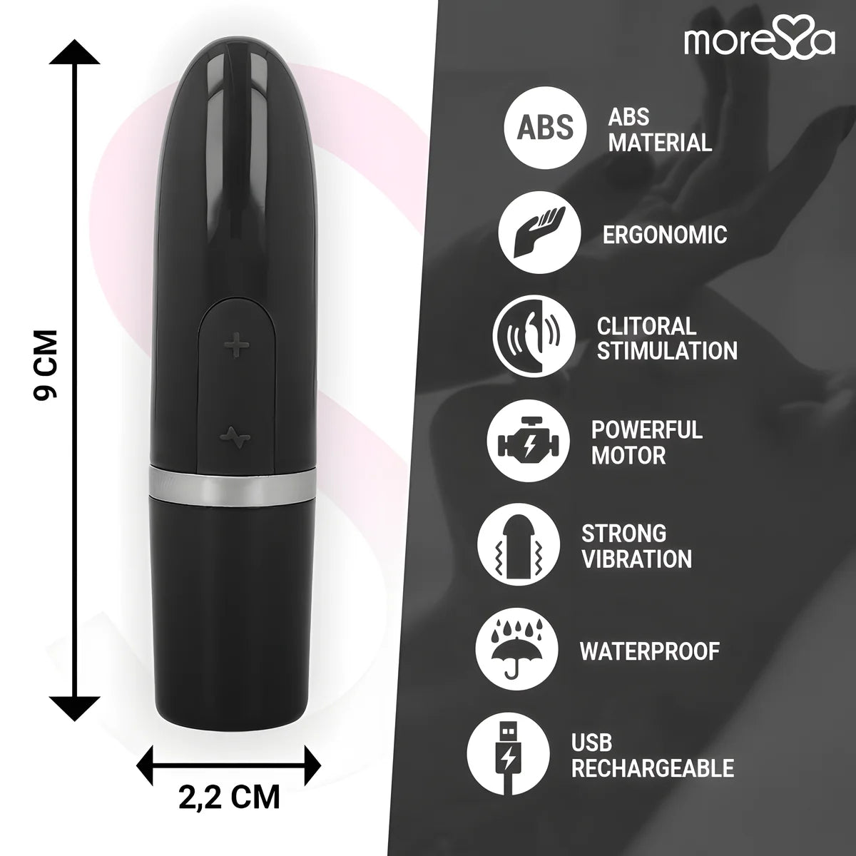 moressa ivy vibrateur stimulateur voyage noir