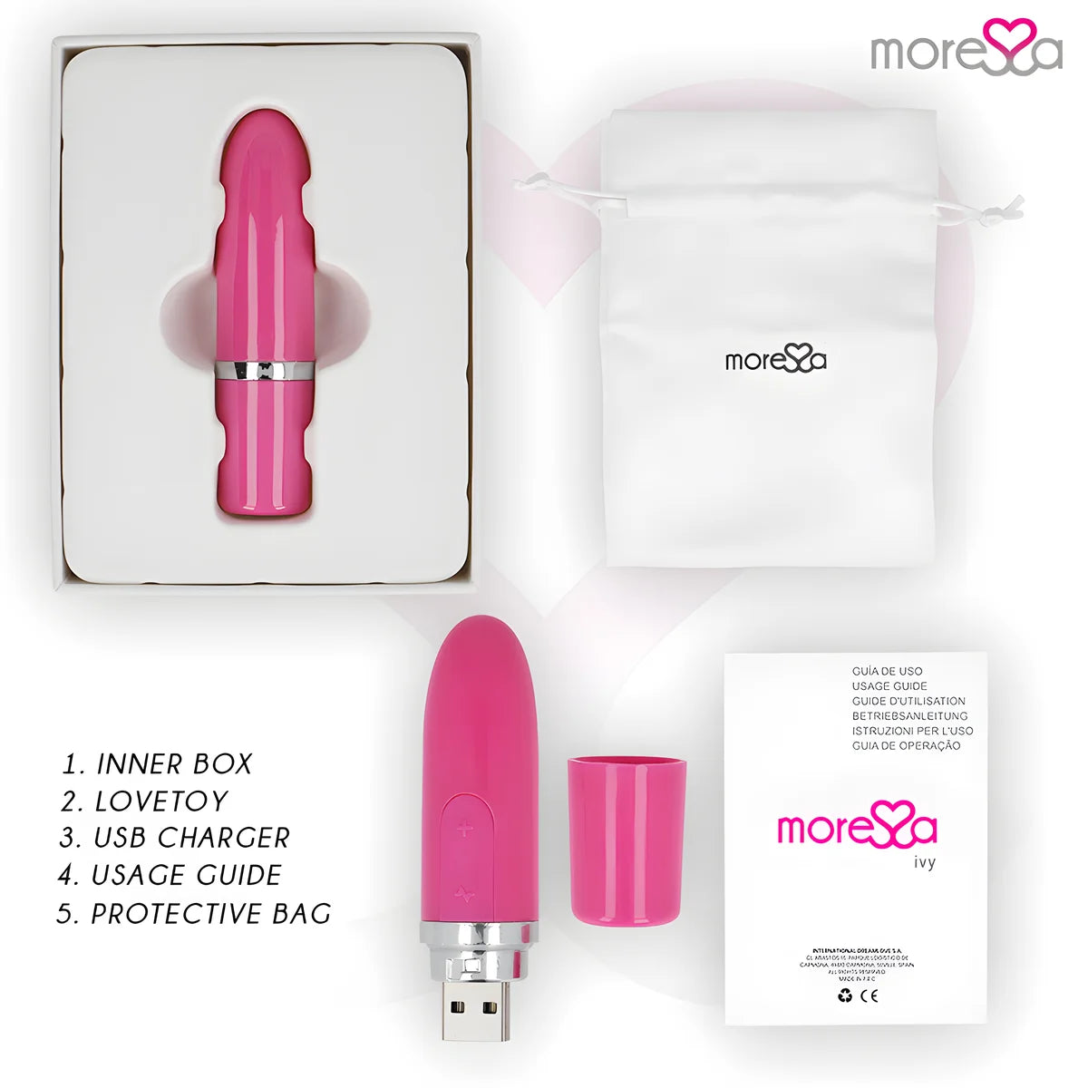 moressa ivy vibrateur stimulateur voyage rose
