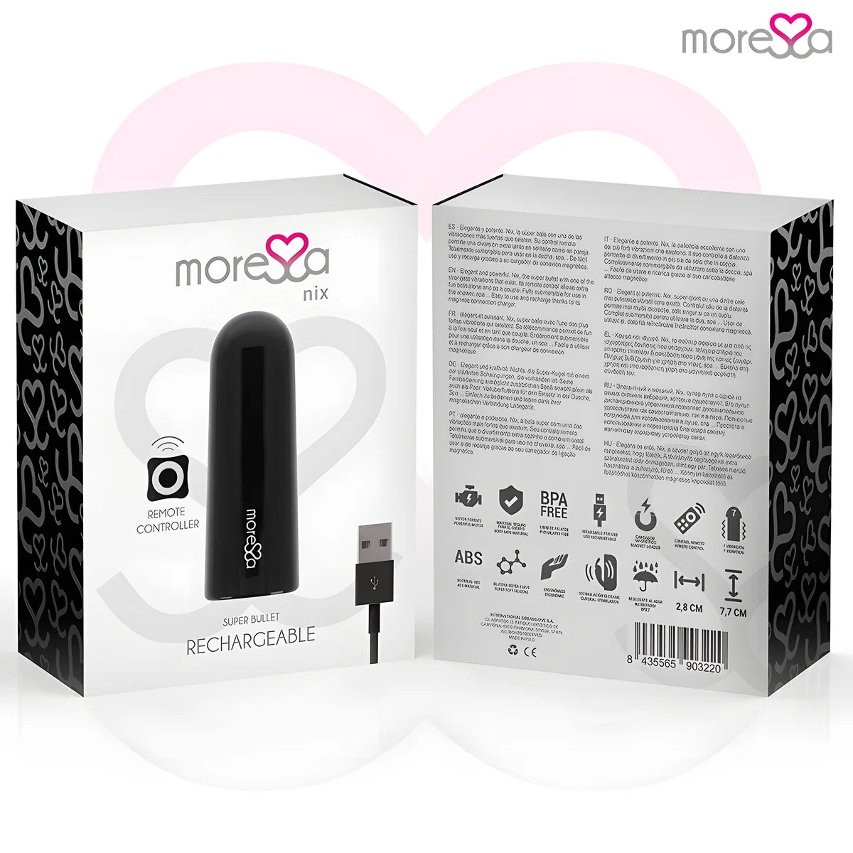 moressa nix vibrateur telecommande noir