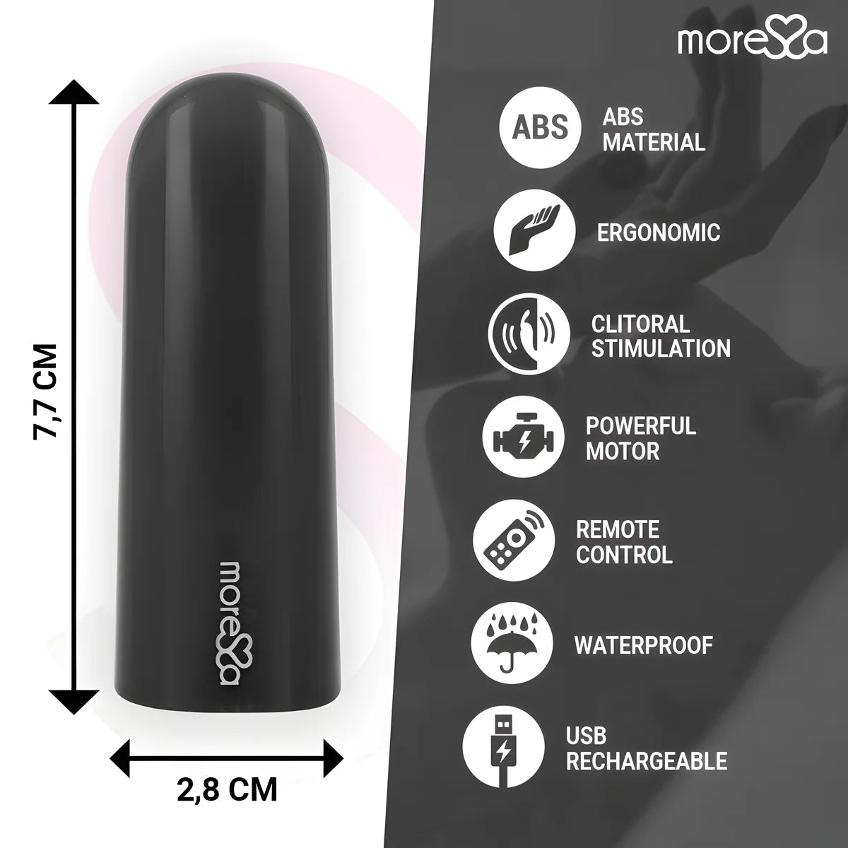 moressa nix vibrateur telecommande noir